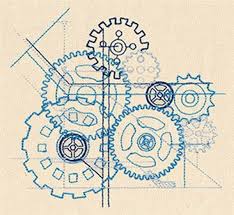 Blueprintcogs N Gears Steampunk Embroidered Waffle Weave Etsy In 2020 Steampunk Tattoo Gear Tattoo Embroidery Designs