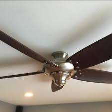 The hampton bay 52 in. Altura 56 In Indoor Brushed Nickel Ceiling Fan With Remote Control 26656 Home Decorators Outlet