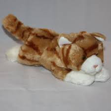 Animal Alley Orange White Tabby Cat White Tabby Cat Tabby Cat Plush Tabby Cat