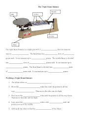 Triple Beam Scale Worksheet Beams Balance Beam Single Pan