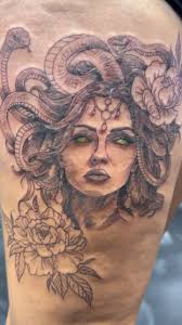 Medusa with Peonies done recently. Keep the mythology tattoos coming! ,  #tattoo #longisland #newyork #longislandtattooartist #stephenrussotattoo  #newyorktattooartist #bodyartist #bodyart #art #artist ...