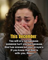 He will wipe away every tear from their eyes,' and there will be no more  death or mourning or crying or pain, for the former things have passed  away.（Revelation 21:4）