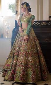 Green Color Wedding Lehenga Latest Bridal Dresses Pakistani Bridal Dresses Indian Bridal Dress