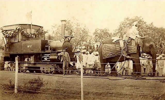 Elephants hauled Indore's first rail engine in 1874