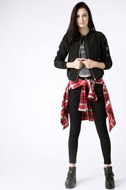 Siyah Kadin Cep Detayli Mont 367809 Fashion Style Punk