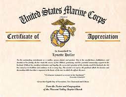 Air force letter of appreciation. Military Wife And Family Certificate Of Appreciation