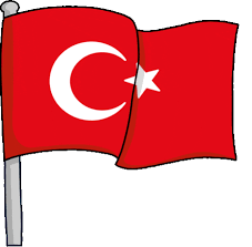 Turkish flag waves on clear sunny partly cloudy weather background. Turkey Flag Gif Turkey Flag Discover Share Gifs