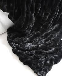 Black faux fur throw australia. Black Mink Faux Fur Throw Au Lit Fine Linens