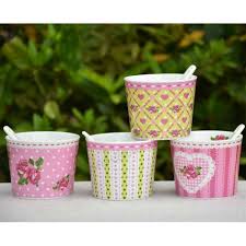 China Trending ProductsCeramic baking plate - Aldi crofton ceramic ice  cream cup with scoop spoon – Gaodeng factory and manufacturers | Gaodeng