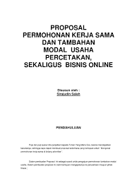 Check spelling or type a new query. Contoh Proposal Kerjasama