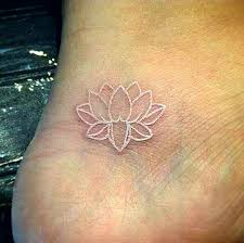 White Lotus Flower Tattoo Skin Color Tattoos White Ink Tattoo White Tattoo