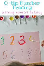 Q Tip Number Tracing Activity Toddler At Play Preschool Learning Math Activities Preschool Preschool Learning Activities