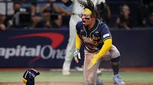 Tampa Bay Rays celebrate a dramatic World Series walk-off win over the Milwaukee Brewers