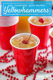 Yellow Hammer Drink Recipe Great For Game Day And Tailgating Recipe Alcoholic Punch Recipes Fruity Alcohol Alcohol Recipes