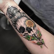 Black And Grey Flower Tattoos With Color Black And Gray Color Tattoo Artist Dmitry Razin Riga Tattooinriga Sporta2 Tattooed Tattooart Art Bestta Rose Tattoos Trendy Tattoos Girly Skull Tattoos