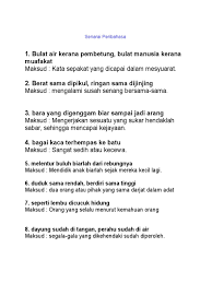 Kata sepakat yang dicapai dalam mesyuarat. Senarai Peribahasa