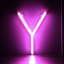 Neon Letter Y Pink Pink Neon Wallpaper Neon Neon Letter Lights