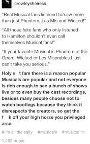 Thank You Seriously My Top Three Favourite Musicals Are Les Miz Phantom And Hamilton But That Doesn T Make Me A F Silly Songs With Larry Silly Songs Musicals