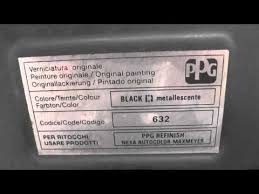 Fiat Paint Code Colour Location Guide Youtube