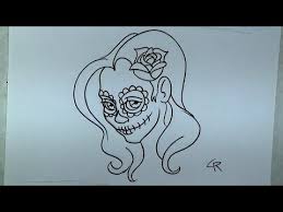 All the best girly skull drawings 35+ collected on this page. Learn How To Draw And Color A Pretty Sugar Skull Girl Part 1 Icanhazdraw Youtube