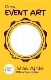 Buat akun canva baru untuk mulai membuat desain id card anda sendiri. Tempat Desain Dan Cetak Id Card Crew Event Art Id Card Kartu Undangan Plastik Dan Kardus Secara Online Packaging Online Lebih Efisie Kartu Desain Undangan