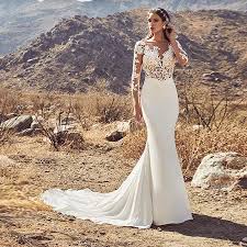Mermaid wedding dress is one of the most popular silhouettes, and it is certainly not lacking in wow factor. Sheer Scoop Neckline Long Sleeves Applique Nude Bodice Mermaid Wedding Dress Open Back Sexy Bridal Gowns Robe De Mariee Sirene Wedding Dresses Aliexpress