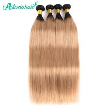 There are many types you can choose, body wave hair bundles, straight weave hair, curly weave hair extensions, natural weave hair bundle, they are all 100% virgin hair bundles. 1b 27 Ombre Color Brazilian Straight Hair Weave Bundles 4 Pcs On Sale Asteriahair