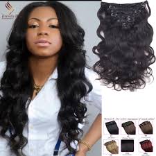 Vietnamese hair is naturally black, so it can easily match the dark colors of african, american, and even european hair. Clip In Human Hair Extensions Wavy Malaysian Virgin Hair Clip Ins Body Wave 1b Natural Black F Wavy Hair Extensions Human Hair Clip Ins Human Hair Extensions