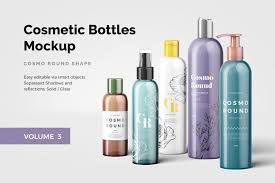 Cosmetic Bottles Mockup Vol 3 Cosmetics Mockup Bottle Mockup Cosmetic Bottles
