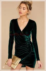 Sik Yesil Kadife Elbise Modelleri The Dress Kisa Elbiseler Elbise