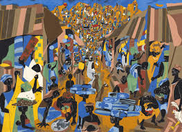 Debut of the Nigeria series by American artist Jacob Lawrence