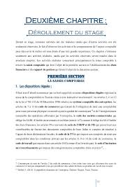 Rapport De Stage Comptabilite Sujet Les Competences Et Les Actions