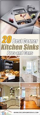 I keep my cookbooks sandwiched between the corner and a plant. 20 Best Corner Kitchen Sink Designs For 2021 Pros Cons Decor Home Ideas