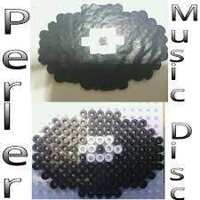 A Minecraft Music Disc Made Out Of Perler Beads Perler Beads Minecraft Perler Minecraft Music