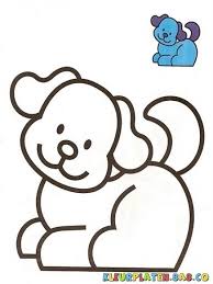 Kleurplaat Kleurplaten Voor Jonge Kinderen Peuters Kleuters Hondje Dieren Kleurplaten Applique Patronen Applique Templates