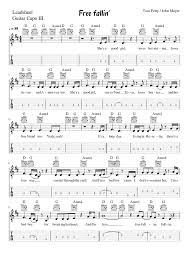 Capo iii (or rickenbacker 12 string). Free Fallin Sheet Music For Guitar Solo Musescore Com