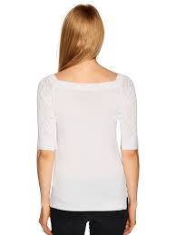 Benetton Strickshirt Lochmuster White Dress For Less Outlet