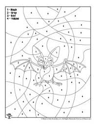 Printable coloring pages and other similar activity sheets are great for toddlers and preschoolers to learn about the concepts of drawing and . Halloween Color By Number Pages Woo Jr Kids Activities Children S Publishing