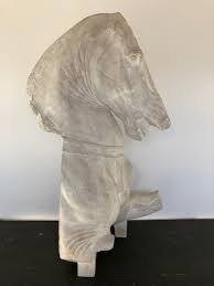large academic plaster of a horse torso after the Antique, circa ...