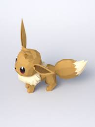 3d Papercraft Eevee Templates Pdf Dxf Including Colored Version In 2020 Paper Crafts Pokemon Diy Pokemon Eevee