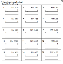 Operasi bahagi kaedah bentuk lazim join telegram matematik cikgu saffuan. Operasi Darab Tahun 3 Worksheet