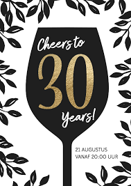 Uitnodiging 30 Jaar Cheers Uitnodigingen Kaartje2go