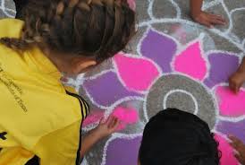 Kids Rangoli Diwali Art Autumn Crafts Sand Art Kids Craft Tables