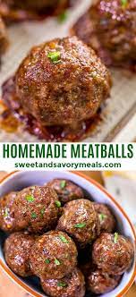 Juicy Homemade Meatballs Recipe Video Sweet And Savory Meals Recipe Homemade Meatballs Recipe Meatball Recipes Easy Homemade Meatballs Easy