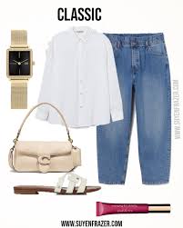 Jetzt damen jeans in plus size online bei sheego kaufen! Plus Size Classic Outfit Mom Jeans Linen Shirt Suyen Frazer
