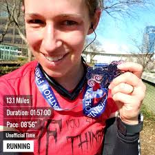 Completing a winter race with sister