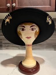Wide Brim Hat, Hat With Charms, Wide Brim Fedora, Witch Hat