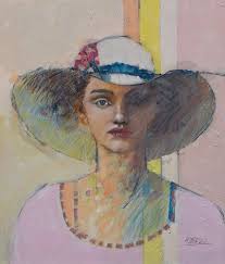 C-009-Intriga by Abel Santos Fernández (2022) : Painting Acrylic, Pastel