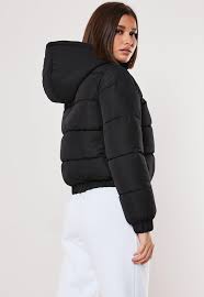 Missguided Black Puffer Jacket Black Puffer Jacket Bubble Jacket Outfit Puffer Coat With Hood