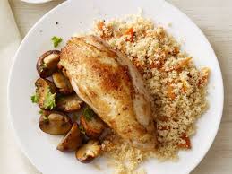 Chicken And Mushrooms With Couscous Recipe Couscous Recipes Food Network Recipes Easy Chicken Dinner Recipes